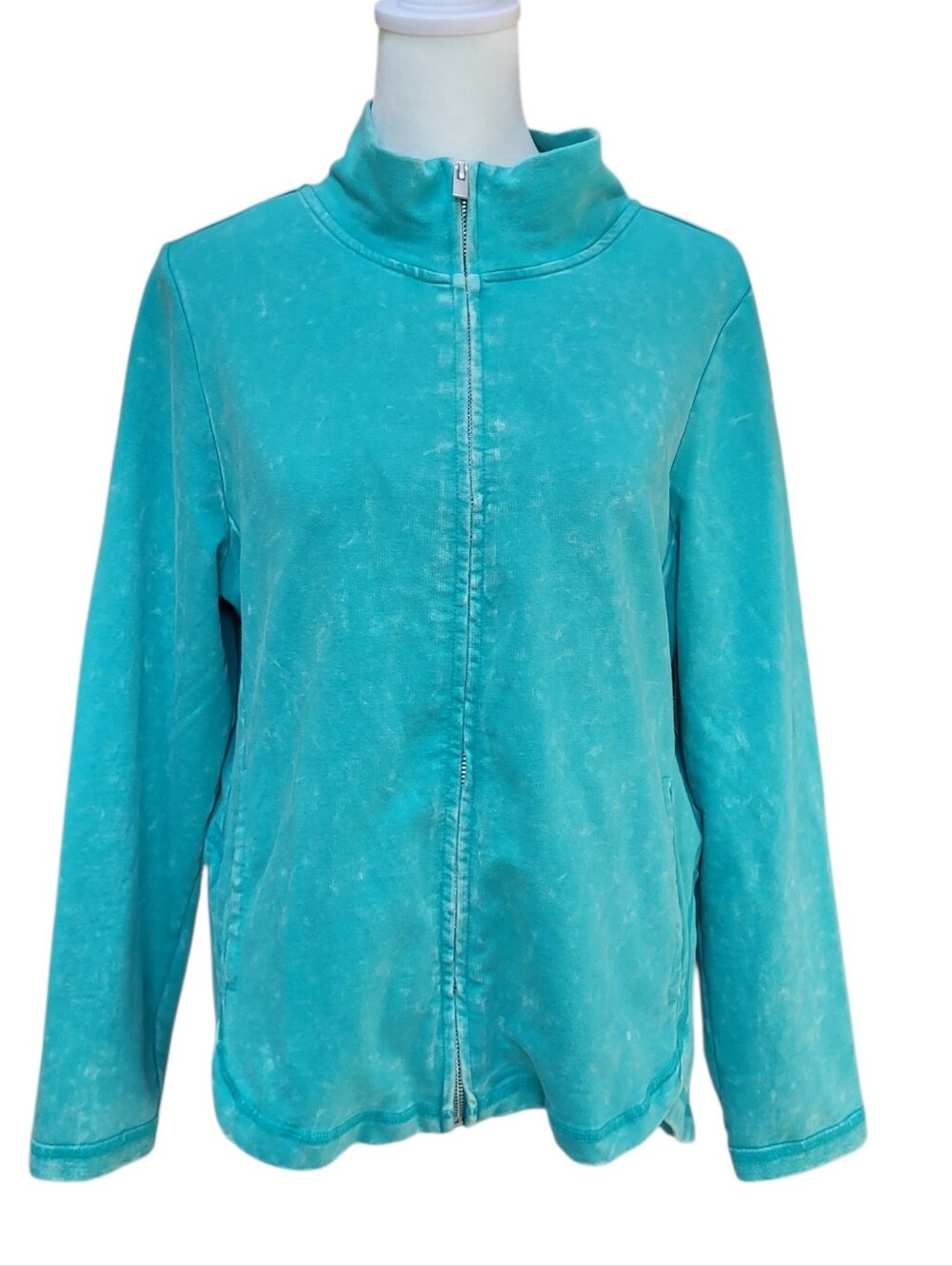 Habitat Clothes to Live In Turquoise River Wash Terry Chill Jacket Size S - Picture 5 of 11